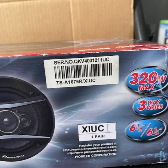 PIONEER TS-A1676R 6.5 Inch 3-Way 320 Watt Car Coaxial Stereo Speakers - Picture 8 of 8